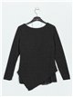 Blusa glitter doble capa negro