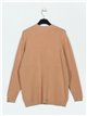 Jersey soft cálido amplio cuello perkins camel