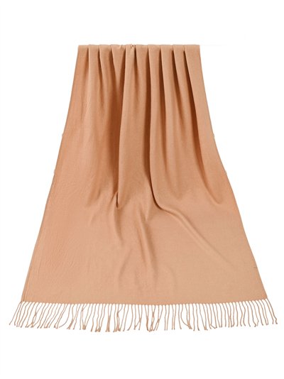 Soft-touch scarf with fringing assorted colors