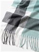 Checked scarf with fringing assorted colors