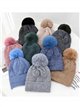 Gorro punto trenzas pompon colores surtidos