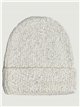 Turn-up knit beanie with sequins assorted colors