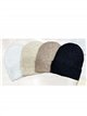 Turn-up knit beanie with sequins assorted colors