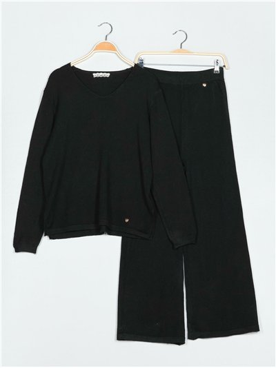 Conjunto Jersey amplio + Pantalón negro