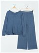 Co-Ord oversized knit sweater + trousers azul-vaquero