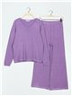 Co-Ord oversized knit sweater + trousers morado