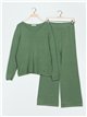 Conjunto Jersey amplio + Pantalón verde-militar