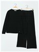 Co-Ord oversized knit sweater + trousers negro