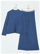 Co-Ord ribbed knit sweater + trousers azul-petroleo