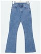 Jeans flare deshilachado azul (S-XXL)