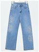 Jeans calados strass azul (S-XXL)