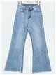 Jeans flare desflecados azul (S-XXL)