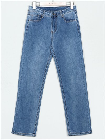 Jeans básico talla grande azul (40-52)