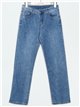 Jeans básico talla grande azul (40-52)