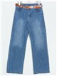 Jeans cinturón talla grande azul (40-50)