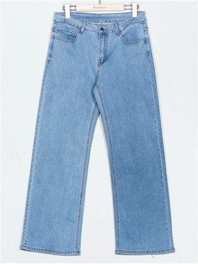 Jeans básico talla grande azul (42-52)