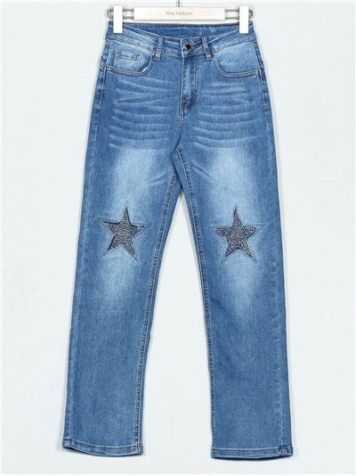 Jeans estrellas strass azul (S-XXL)