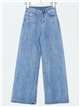 Straight jeans with topstitching blue (XS-XL)