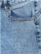 Jeans rectos strass azul (S-XXL)