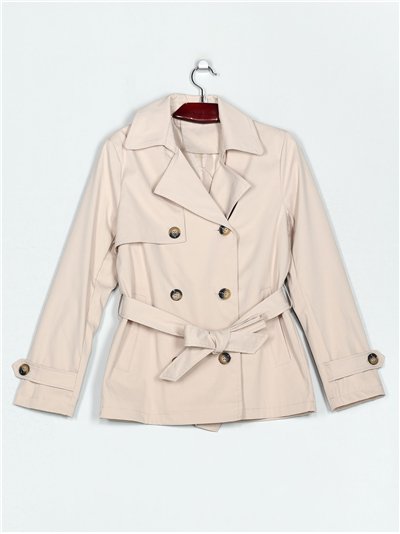 Trench botones beige (S-M-L-XL)