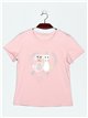 Camiseta gatos strass (S/M-L/XL)