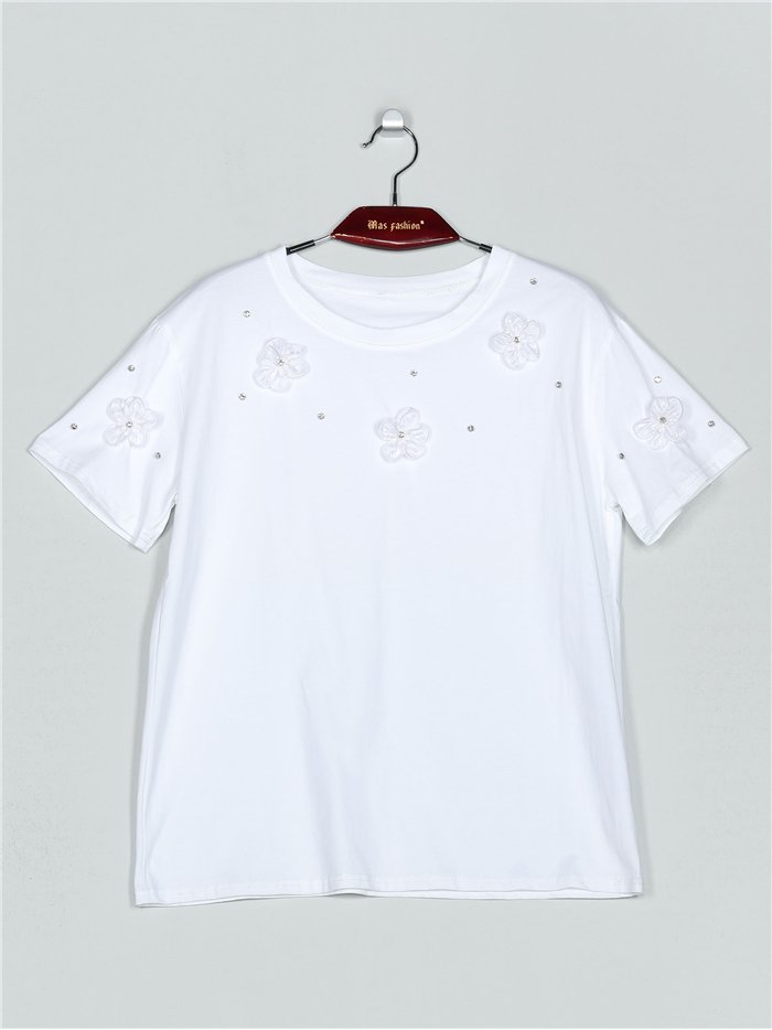 Camiseta amplia flores (42/44-46/48)