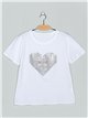 Camiseta corazón strass (M/L-XL/XXL)