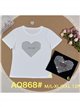 Camiseta corazón strass (M/L-XL/XXL)