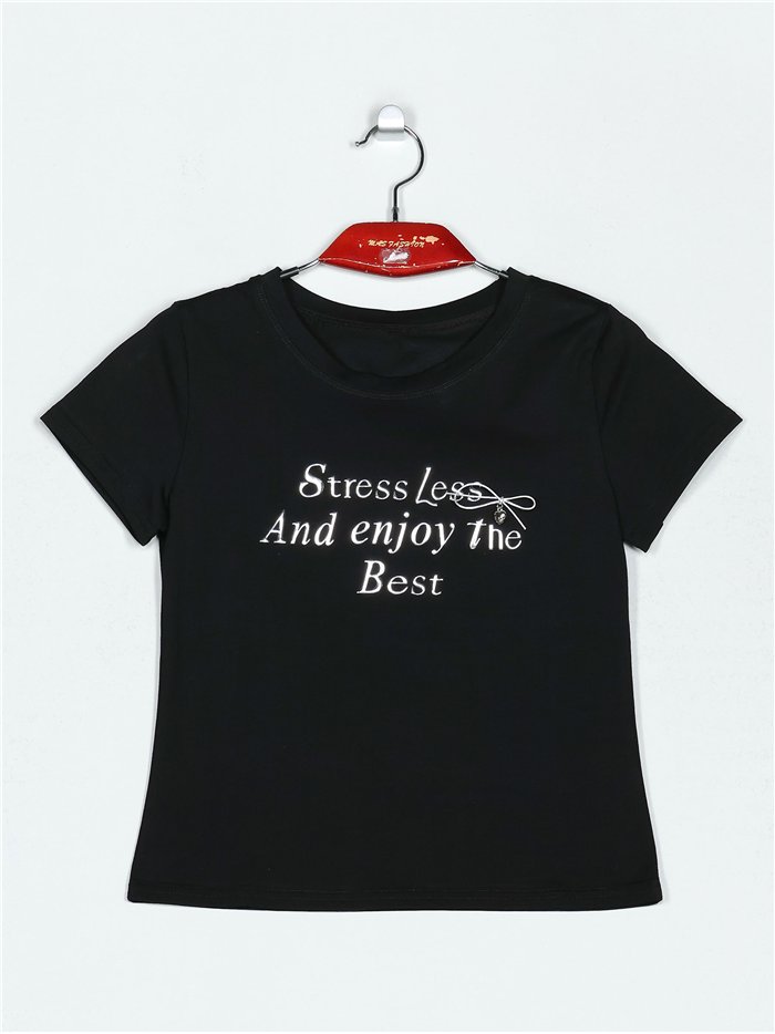 Slogan t-shirt (S-M)