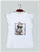 Camiseta gato strass (S/M-L/XL)