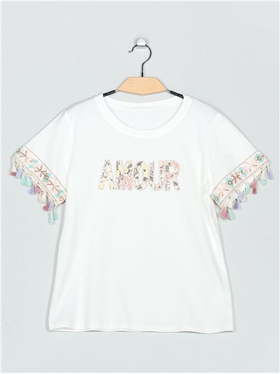 Camiseta amour lentejuelas (M/L-XL/XXL)