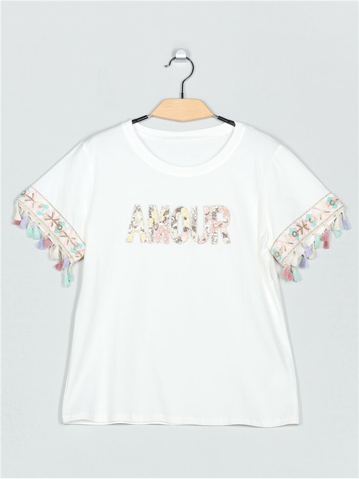 Camiseta amour lentejuelas (M/L-XL/XXL)