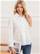 Camisa amplia bordada blanco (M-L-XL-XXL)