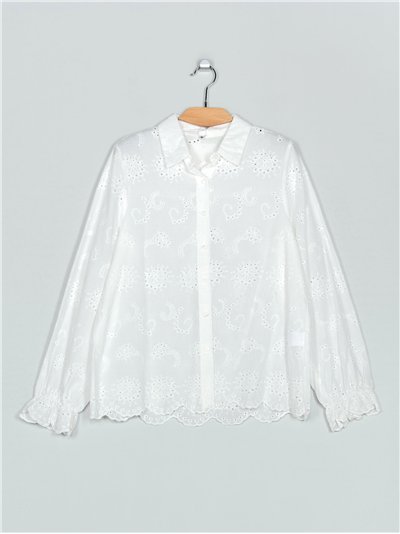 Camisa calada blanco (M-L-XL-XXL)