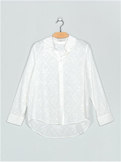 Camisa calada blanco (M-L-XL-XXL)