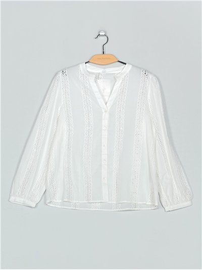 Camisa calada blanco (M-L-XL-XXL)