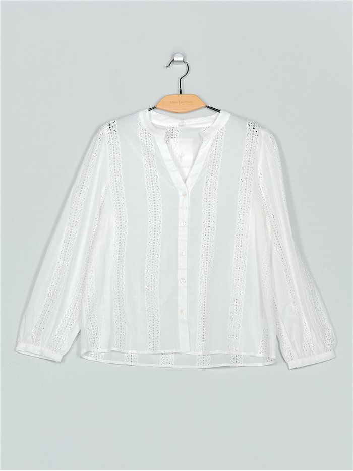 Camisa calada blanco (M-L-XL-XXL)