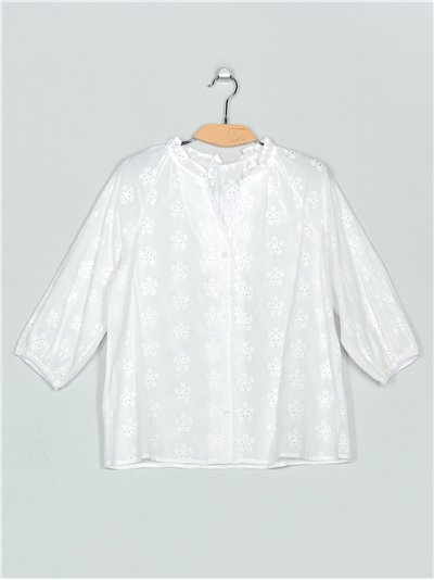 Camisa bordada blanco (M-L-XL-XXL)