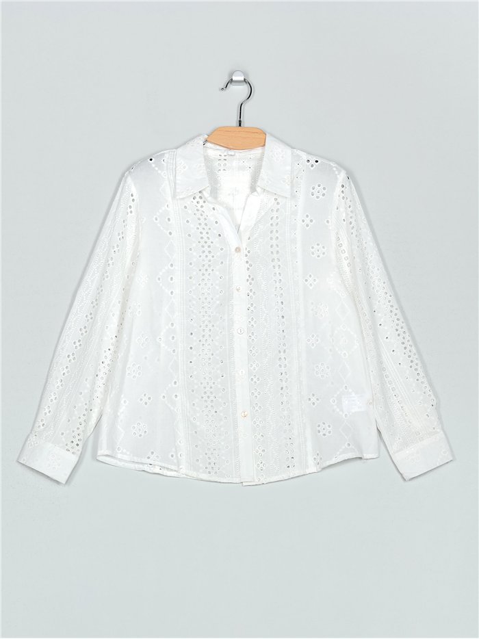 Camisa calada blanco (M-L-XL-XXL)