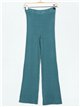 Conjunto Jersey canalé cuello cremallera + Pantalón teal