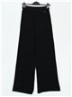 Straight knit trousers negro