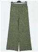 Straight knit trousers verde-militar