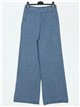 Straight knit trousers azul-vaquero