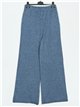 Straight knit trousers azul-vaquero