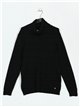 Roll neck sweater negro