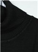 Roll neck sweater negro