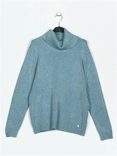 Roll neck sweater azul-vintage