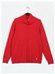 Roll neck sweater rojo