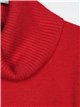 Roll neck sweater rojo