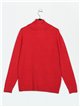 Roll neck sweater rojo